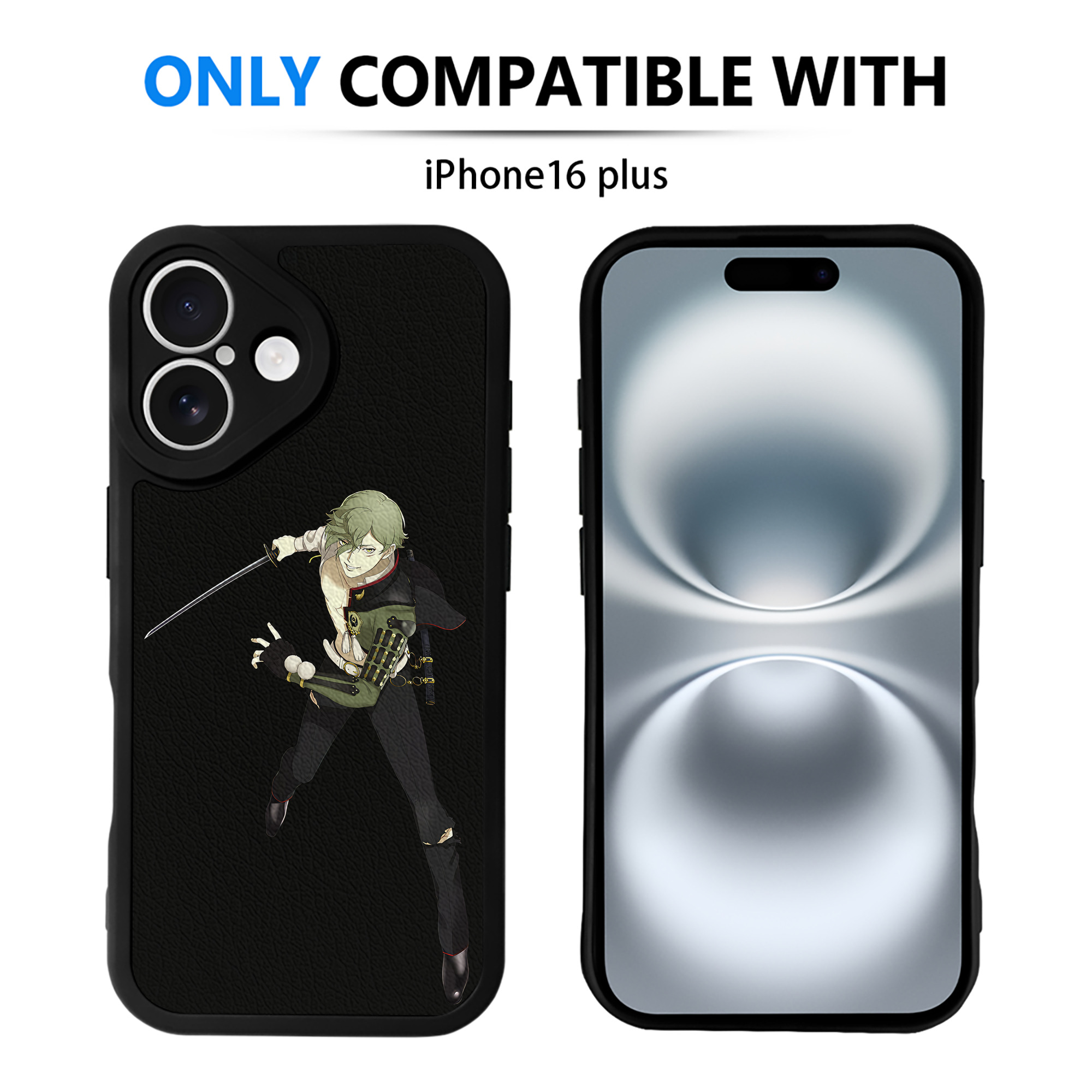（画像用） 刀剣乱舞 Touken Ranbu 【iPhone 16シリーズ対応】シリコンスマホケース（レザー調） 材質：シリコン